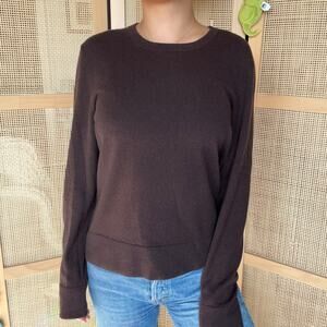 TSE cashmere brown sweater long sleeve crew neck size XL